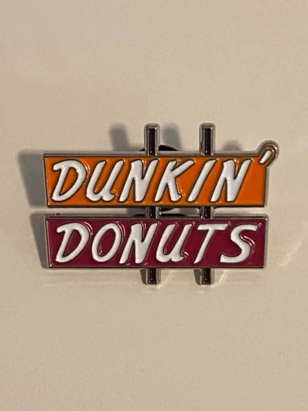Dunkin donuts enamel pin